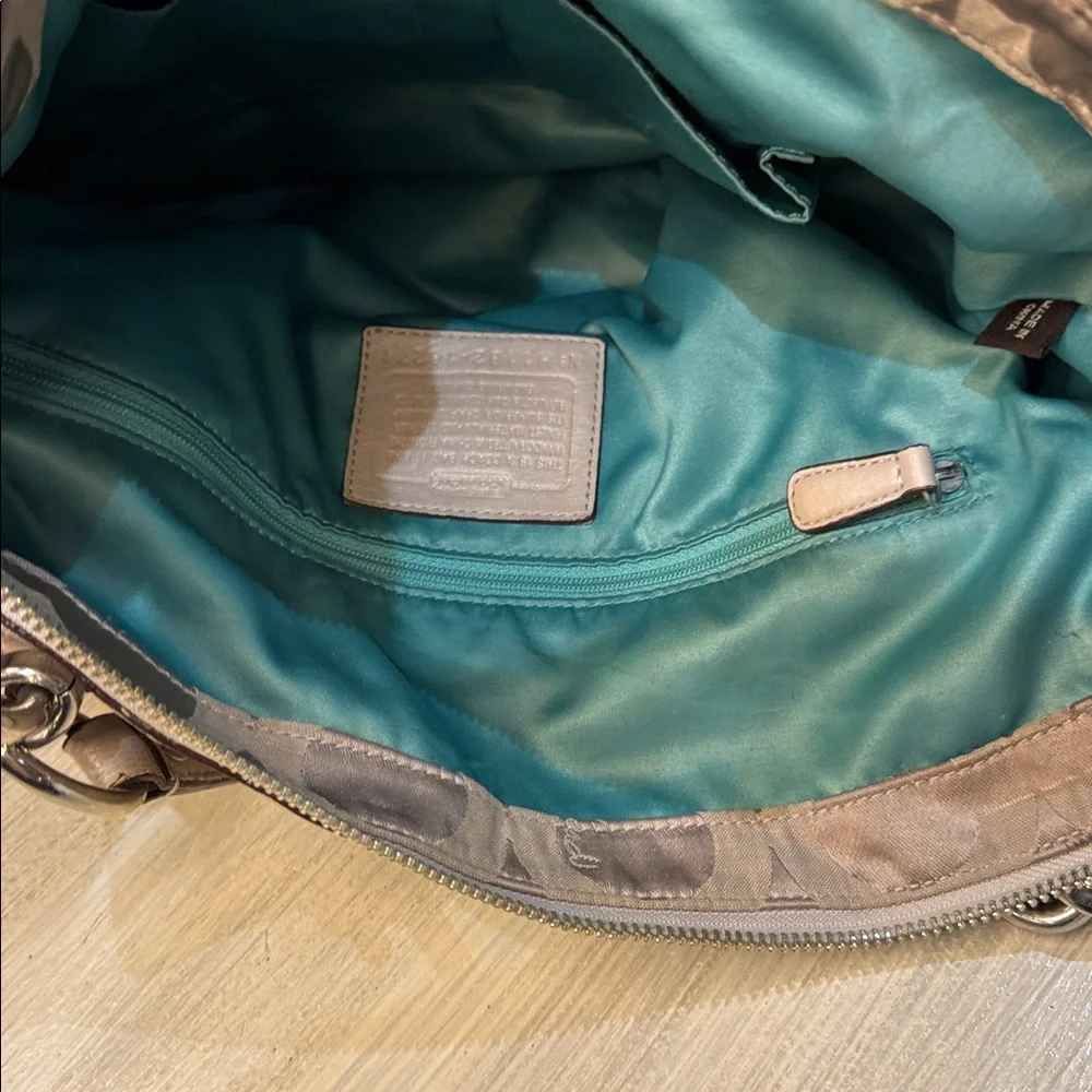 Coach Tan Opt Art Signature Shoulder Bag